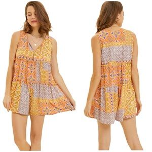 Heyson Curvy Summer Festival Flare Romper NWT [P60]